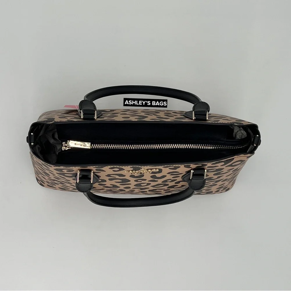 Kate Spade Darcy Leopard Cheetah Large Satchel Tote Crossbody